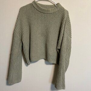Love Tree Sage Green Cropped Sweater